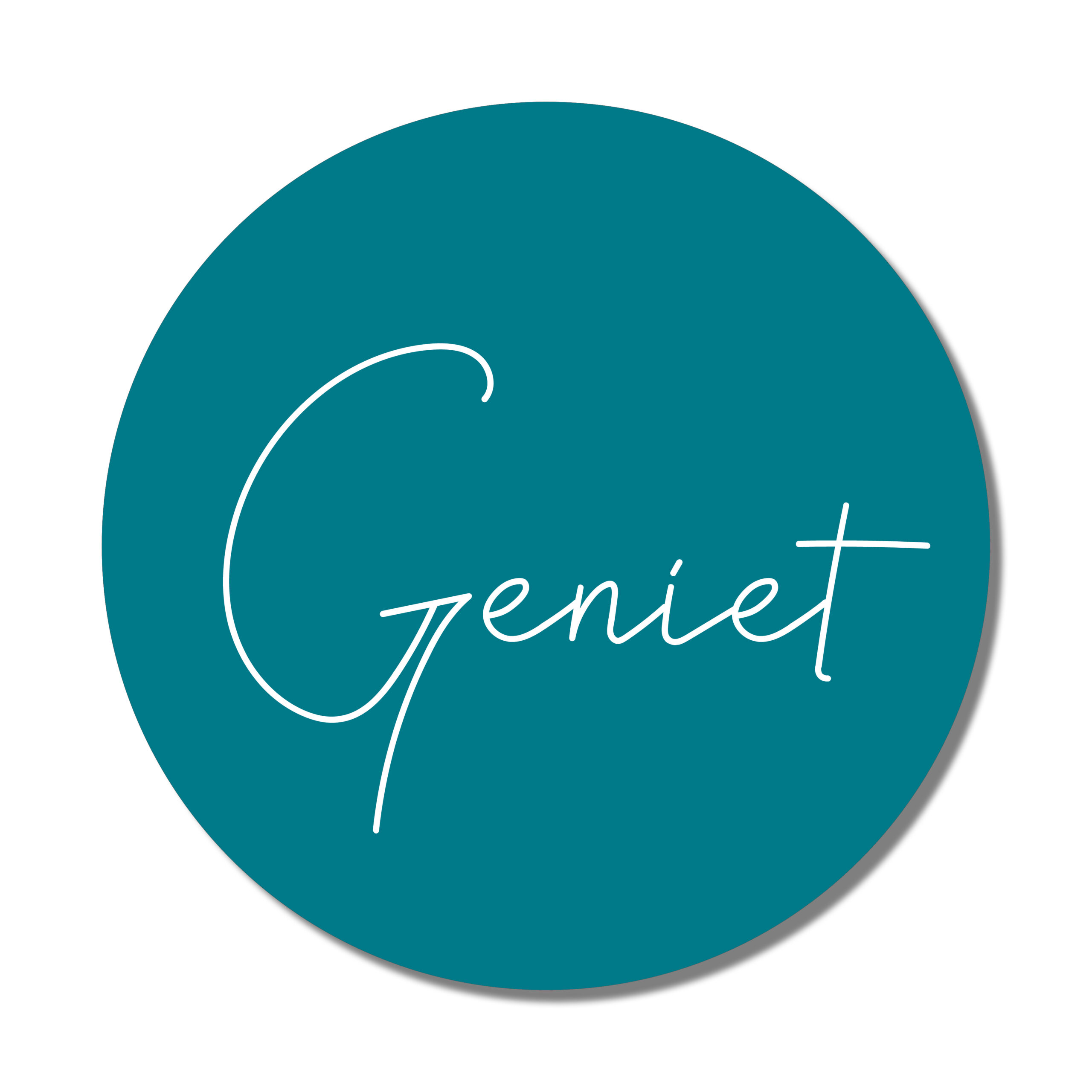 Muurcirkel Geniet blauw 20 cm