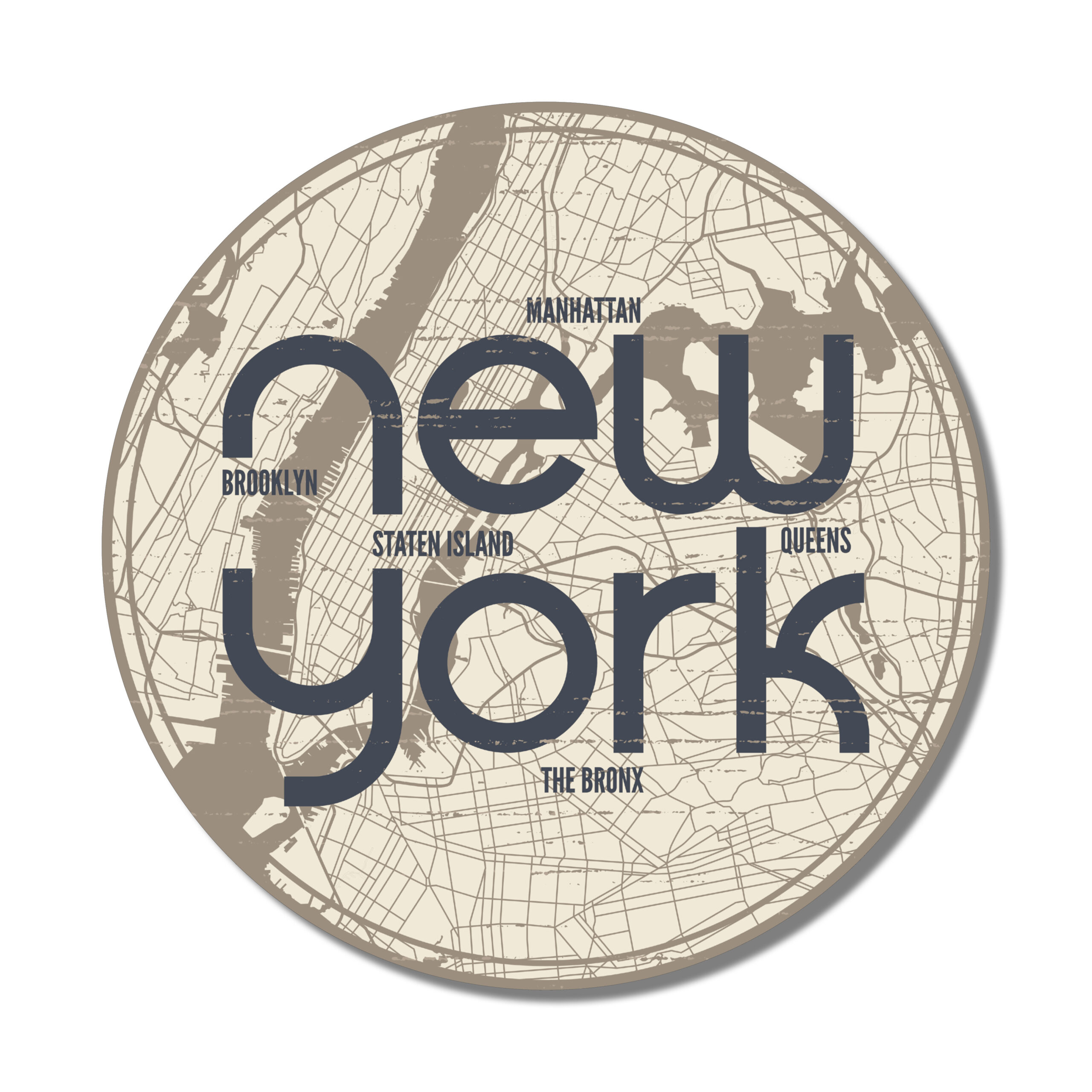 Muurcirkel New York 30 cm